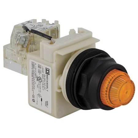 Push to Test Pilot Light, Amber, LED MPN:9001SKT35LYA31
