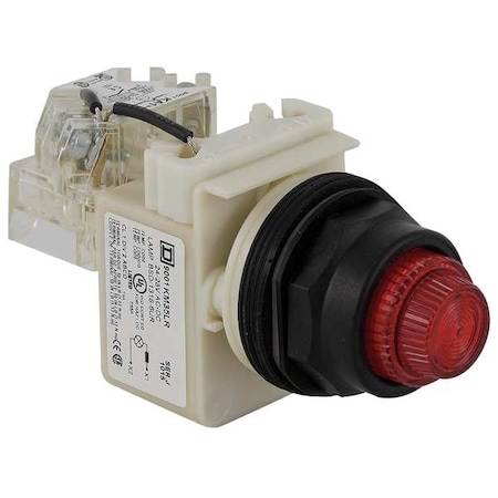 Push to Test Pilot Light, Red, LED MPN:9001SKT38LRR31
