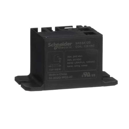 Panel Flange, Enclosed Power Relay, 30 A, 4 Pins, Faston Connector MPN:9AS3A120