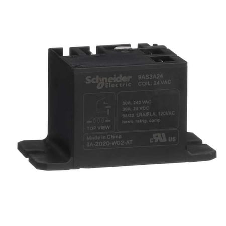 Panel Flange, Enclosed Power Relay, 30 A, 4 Pins, Faston Connector MPN:9AS3A24