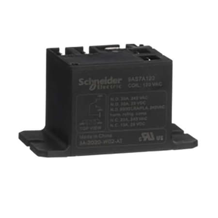 Panel Flange, Power Relay, Square, 30 A, 5, Faston Connector MPN:9AS7A120