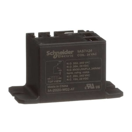 Panel Flange, Enclosed Power Relay, Square, 30 A, 5 Pins, Faston Connector MPN:9AS7A24