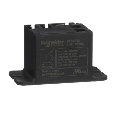 Panel Flange, Enclosed Power Relay, Square, 30 A, 5 Pins, Faston Connector MPN:9AS7D12