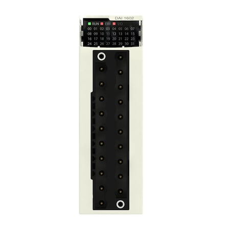 Discrete input module, Modicon X80, 16 inputs, 24V AC or DC, positive or negative MPN:BMXDAI1602