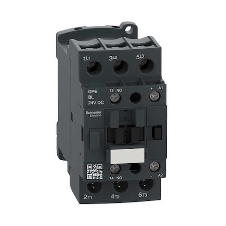 IEC Magnetic Contactor, 1NO, 24V DC, 3 P, Non-Reversing, Screw Clamp MPN:DPE38BL