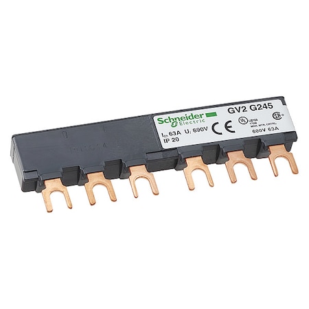 Manual Motor Starter Busbar, 3 P, 3 Phase, 63 A MPN:GV2G245