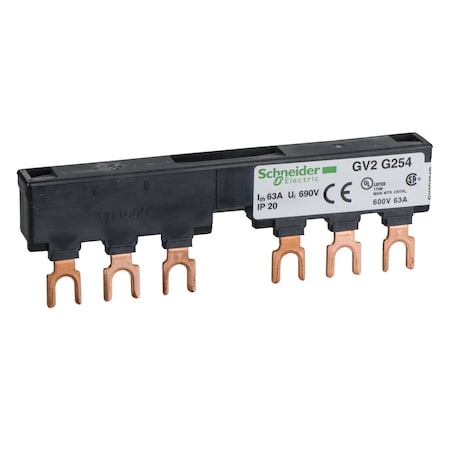 Manual Motor Starter Busbar, 3 P, 3 Phase, 63 A MPN:GV2G254