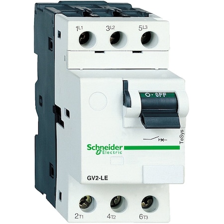 Manual Motor Switch, 0.4 A, 3 P, Phase, Toggle, TeSys GV2 Series MPN:GV2LE03
