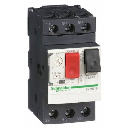 Manual Motor Starter, Not Applicable, 3 P, 3 Phase, Push Button, 6.3 A MPN:GV2ME10