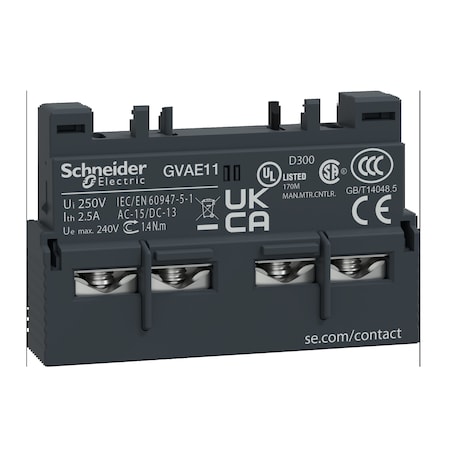 Auxiliary Contact, 1NO/1NC, 2.5 A MPN:GVAE11
