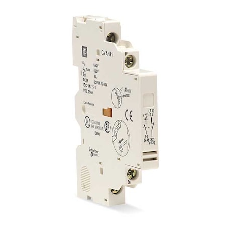 Auxiliary Contact, 2NO/0NC, 6 A MPN:GVAN20