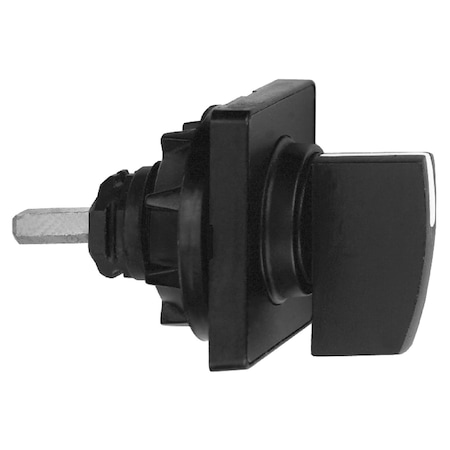 Cam switch operating head, Harmony K1, K2, 22mm, plastic, 45x45mm plate, mat black legend, black handle MPN:KAC1H