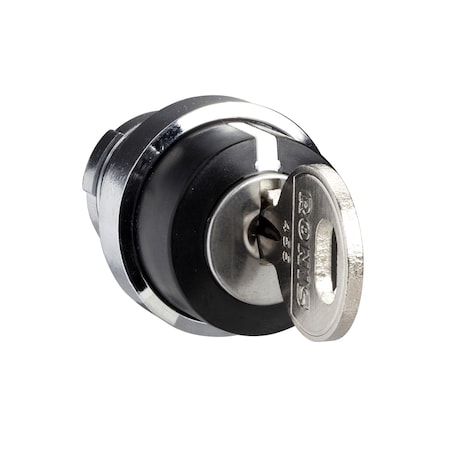 Cam switch operating head, Harmony K, 22mm, metal, circular, 29mm, key operated 60 Deg, Ronis 455 MPN:KAXZ1S161