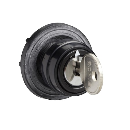 Cam switch operating head, Harmony K, 22mm, plastic, 60x60mm plate, metallic legend, key operated MPN:KBD1S