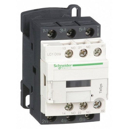 IEC Magnetic Contactor, 1NC/1NO, 240V AC, 3 P, Non-Reversing, Screw Clamp MPN:LC1D09U7