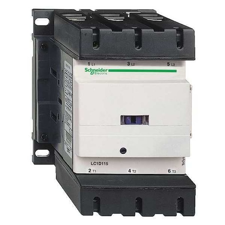 IEC Magnetic Contactor, 1NC/1NO, 24V DC, 3 P, nonreversing, Ring-lug screw terminals MPN:LC1D1156BD