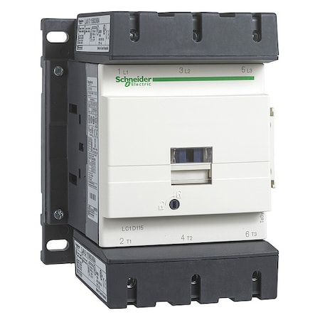 IEC Magnetic Contactor, 1NC/1NO, 110V AC, 3 P, Non-Reversing, Screw Clamp MPN:LC1D115F7