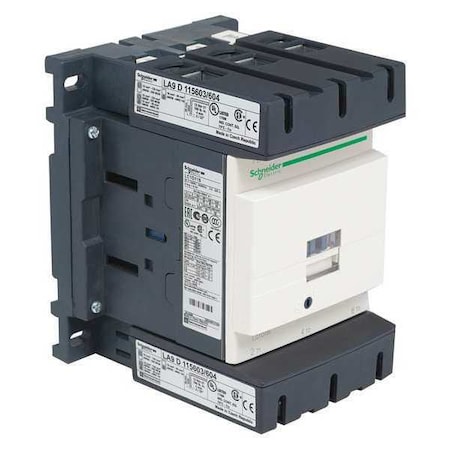 IEC Magnetic Contactor, 1NC/1NO, 125V DC, 3 P, Non-Reversing, Screw Clamp MPN:LC1D115GD