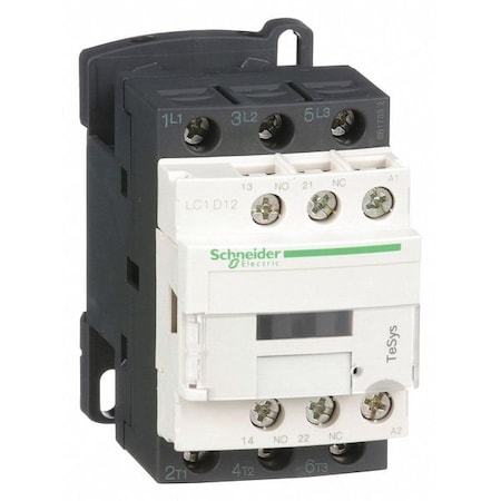 IEC Magnetic Contactor, 1NC/1NO, 24V AC, 3 P, Non-Reversing, Screw Clamp MPN:LC1D12B7
