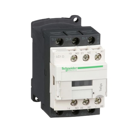 IEC Magnetic Contactor, 1NC/1NO, 110V DC, 3 P, Non-Reversing, Screw Clamp MPN:LC1D12FD