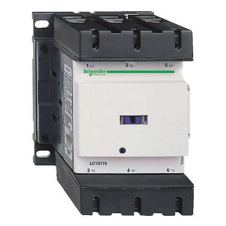 IEC Magnetic Contactor, 1NC/1NO, 110V AC, 3 P, Non-Reversing, Screw Clamp MPN:LC1D150F7