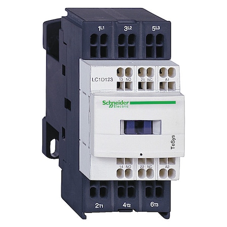 IEC Magnetic Contactor, 1NC/1NO, 24V DC, 3 P, Non-Reversing, Spring Type MPN:LC1D183BL