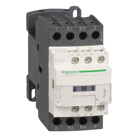IEC Magnetic Contactor, 1NC/1NO, 24V AC, 4 P, Non-Reversing, Screw Clamp MPN:LC1D188B7