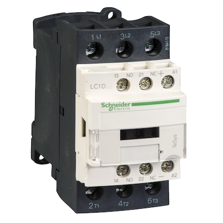 IEC Magnetic Contactor, 1NC/1NO, 24V DC, 3 P, Non-Reversing, Box Lug MPN:LC1D256BD