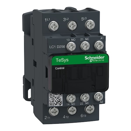 IEC Magnetic Contactor, 1NC/1NO, 120V AC, 3 P, Non-Reversing, Screw MPN:LC1D256G7