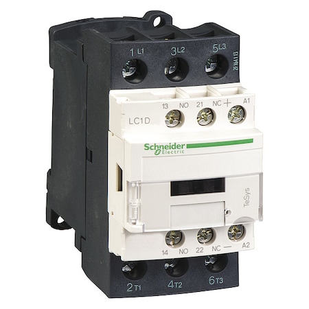 IEC Magnetic Contactor, 1NC/1NO, 12V DC, 3 P, Non-Reversing, Screw Clamp MPN:LC1D32JD