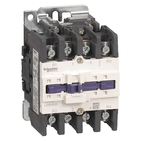 IEC Magnetic Contactor, 2NC/2NO, 110V AC, 4 P, Non-Reversing, Screw Clamp MPN:LC1D40008F7