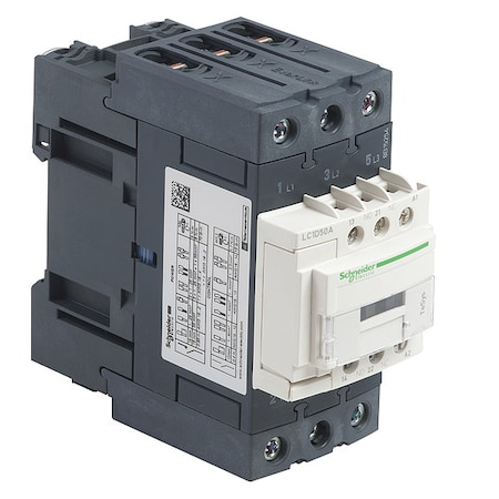 IEC Magnetic Contactor, 1NC/1NO, 110V AC, 3 P, Non-Reversing, Screw Clamp MPN:LC1D50AF7