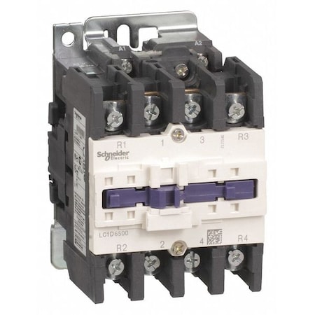 IEC Magnetic Contactor, 2NC/2NO, 110V AC, 4 P, Non-Reversing, Screw Clamp MPN:LC1D65008F7