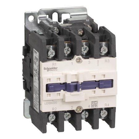IEC Magnetic Contactor, 2NC/2NO, 110V AC, 4 P, Non-Reversing, Screw Clamp MPN:LC1D80008F7