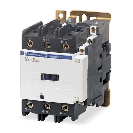 IEC Magnetic Contactor, 1NC/1NO, 208V AC, 3 P, Non-Reversing, Screw Clamp MPN:LC1D80L6