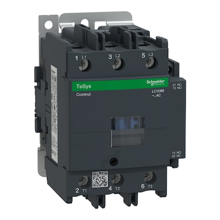 IEC Magnetic Contactor, 1NC/1NO, 24V AC, 3 P, Non-Reversing, Screw Clamp MPN:LC1D95B7