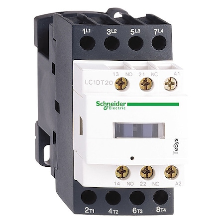 IEC Magnetic Contactor, 1NC/1NO, 24V AC, 4 P, Non-Reversing, Screw Clamp MPN:LC1DT25B7