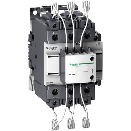 Capacitor contactor, Tesys Deca, 63kVAR at 400/415V 50Hz, 120V AC 50/60Hz coil, screw clamp terminals MPN:LC1DWK12G7
