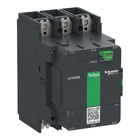 IEC Magnetic Contactor, 1NC/1NO, 100V-250V AC/DC, 3 P, Spring Type MPN:LC1G400KUEN