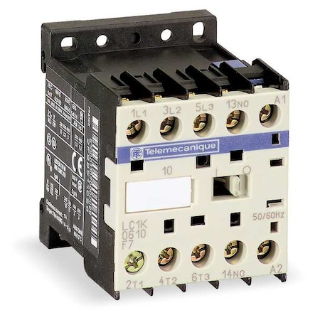IEC Miniature Magnetic Contactor, 1NO, 240V AC, 3 P, Non-Reversing, Screw Clamp MPN:LC1K0610U7