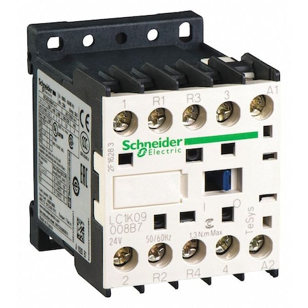 IEC Magnetic Contactor, No Auxiliary Contacts, 110V AC, 4 P, Non-Reversing, Screw Clamp MPN:LC1K09008F7