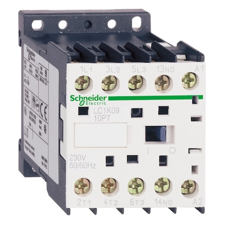 IEC Magnetic Contactor, 1NC, 230V AC, 3 P, Screw Clamp MPN:LC1K0901P7