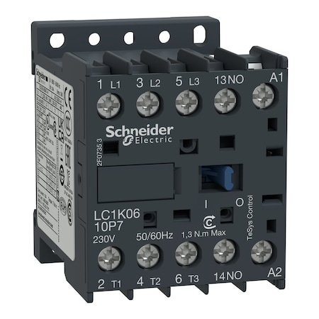 IEC Magnetic Contactor, 1NO, 48V AC, 3 P, Non-Reversing, Screw Clamp MPN:LC1K1210E7