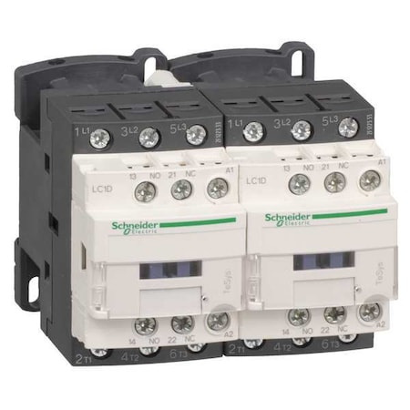 IEC Magnetic Contactor, 1NC/1NO, 24V AC, 3 P, Reversing, Screw Clamp MPN:LC2D09B7
