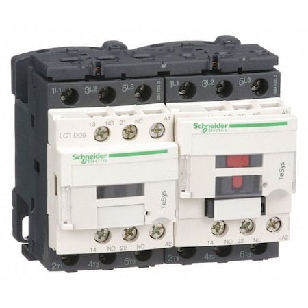 IEC Magnetic Contactor, 1NC/1NO, 120V AC, 3 P, Reversing, Screw Clamp MPN:LC2D09G7