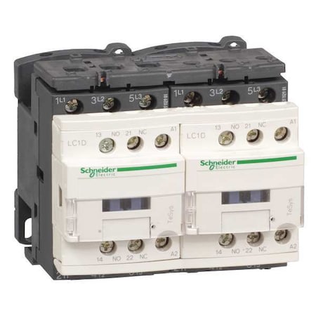 IEC Magnetic Contactor, 1NC/1NO, 120V AC, 3 P, Reversing, Screw Clamp MPN:LC2D09G7V