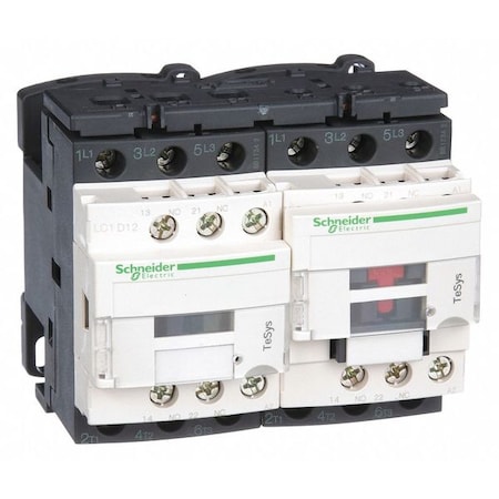 IEC Magnetic Contactor, 1NC/1NO, 120V AC, 3 P, Reversing, Screw Clamp MPN:LC2D12G7
