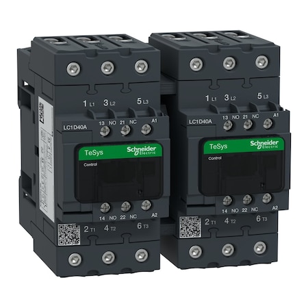IEC Magnetic Contactor, 1NC/1NO, 110V AC, 3 P, Reversing, Screw Clamp MPN:LC2D40AF7