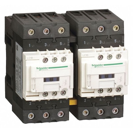 IEC Magnetic Contactor, 1NC/1NO, 120V AC, 3 P, Reversing, Screw Clamp MPN:LC2D65AG7