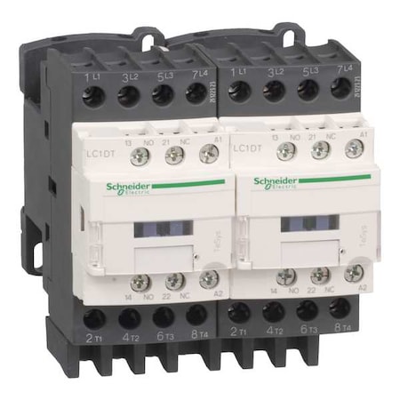 IEC Magnetic Contactor, 1NC/1NO, 120V AC, 4 P, Reversing, Screw Clamp MPN:LC2DT25G7